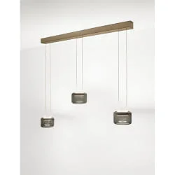 pendant luminaire SIDRA-3 up / down, adjustable, controllable with gestures IP20, bronze dimmable