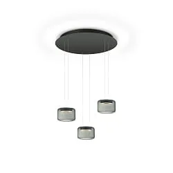 pendant luminaire SIDRA-RONDO up / down, adjustable, controllable with gestures IP20, black dimmable