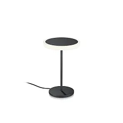 Luminaria de mesa TILDA-T IP20, metalizado, negro, blanco regulable