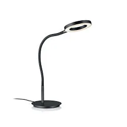 table lamp TESSA-T-FLEX with flex arm, controllable with gestures IP20, black dimmable