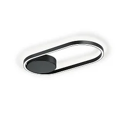 ceiling luminaire RIKE IP20, black dimmable