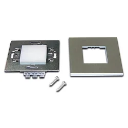 Luminaria de pared empotrable LED WALL F cuadrado, radiación lateral, con difusor IP20, acero inoxidable regulable