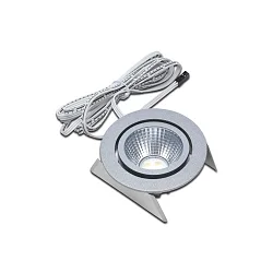 Recessed LED luminaire Dynamic SR 68-LED for BAP, IP44, LED 24, 6.5W 2700-5000K 420lm 40°, CRi>90, swiveling, matt chrome