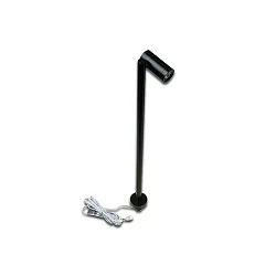 LED Mono Spot for object lighting, seamless height up to 30cm, 24V DC, CRi>90, rotatable, swiveling, 1.5W 4000K 38°, black