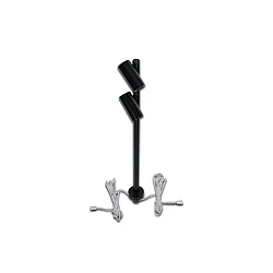 Luminaria de diseño LED DUO SPOT ajustable IP20, satinado, negro mate regulable