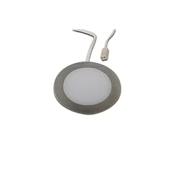 Luminaria empotrable FAR 58 - LED-24 redondo IP44/IP20, acero cepillado regulable 3W 225lm 3000K 115° 115° CRI > 93