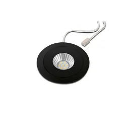 Luminaria de techo AR 68-LED plano, redondo, rígido, con gancho IP20, negro regulable