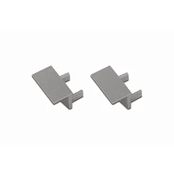 Tapa final FOR 9MM MILLED-IN PROFILE + 4MM STRIPS mecánico, acero inoxidable