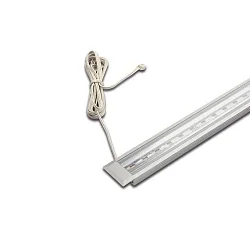 Flat recessed LED luminaire LED IN-Stick HR for milled groove, IP44, asymmetrical, clear cover, 83cm, 20W 4000K 100°, CRI> 95