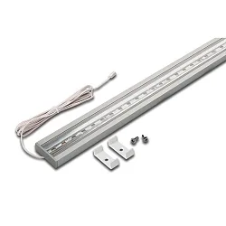 Luminaria lineal LED TOP-STICK HR plano, versión de montaje en superficie, asimétrico, con reflector IP20, aluminio