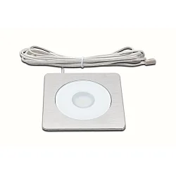 Luminaria empotrable AQ 78-LED rígido, cuadrado, con enchufe IP20, transparente, blanco regulable 7,5W 450lm 4000K CRI 90-100