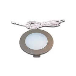 Recessed LED panel luminaire FR 78-LED, IP44, LED24 connection, CRi>90, 4W 3000K 270lm 110°, inox look