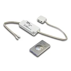 24V Dynamic radio controller 75W with 12-fold distributor, inox look