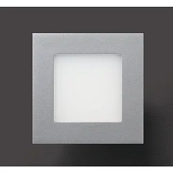 Luminaria de pared empotrable NIZZA grande, angular IP20, recubrimiento con polvo, plata 