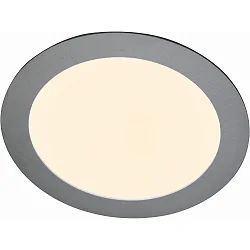Luminaria de pared y techo TOULOUSE pequeño, redondo IP44, recubrimiento con polvo, plata mate regulable