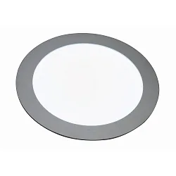 Luminaria de pared y techo TOULOUSE pequeño, redondo IP44, recubrimiento con polvo, plata mate regulable