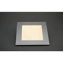 Luminaria de pared y techo TOULOUSE grande, angular IP44, recubrimiento con polvo, plata mate regulable