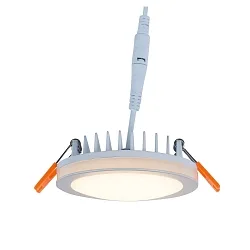 LED Downlight AURORA with side light ring, IP44, Ø 3.94in, 10W 3000K 830lm, white