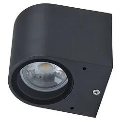 Luminaria de pared para exteriores ABAJO abajo, redondo GU10 IP44, grafito 