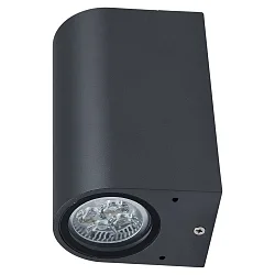 Luminaria de pared para exteriores AMBOS Arriba-Abajo, redondo GU10 IP44, grafito 