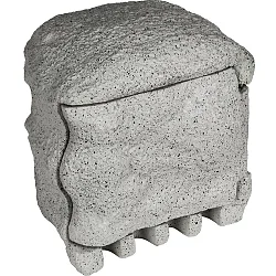 Pilar de enchufes PIEDRA 4 veces, gris