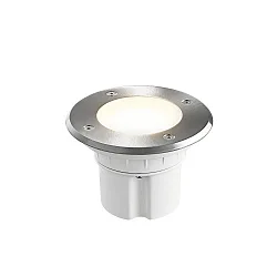 LED Floor recessed spot MESSINA, round, 90°, 9W, 3000K, 500lm, IP67, silver