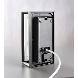 Luminaria de pared para exteriores ALICANTE angular, resistente a los impactos E27 IP65, antracita regulable