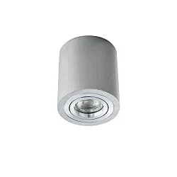 Surface mounted spot ADL9001, round, GU10, IP20, 25° swiveling, brushed aluminum