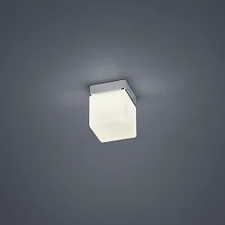 LED Ceiling luminaire KETO LED Bathroom luminaire, square, IP44, chrome