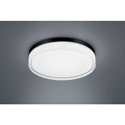 ceiling luminaire TANA IP44, black matt, partly satined 