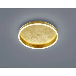 Luminaria de techo SONA redondo IP20, satinado, hoja de oro regulable