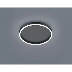 Luminaria de techo SONA redondo IP20, satinado, negro mate regulable