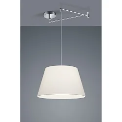 Luminaria colgante CERTO 1 E27 IP20, cromo, blanco