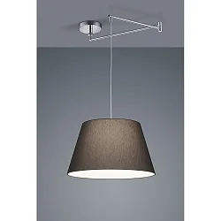 Luminaria colgante CERTO 1 E27 IP20, antracita, cromo