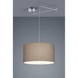 Luminaria colgante CERTO 2 E27 IP20, cromo, color café moca