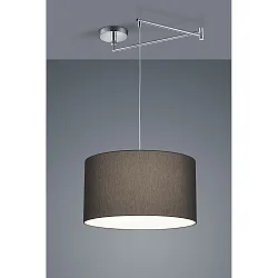 Luminaria colgante CERTO 2 E27 IP20, antracita, cromo