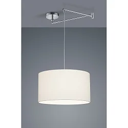 Luminaria colgante CERTO 2 E27 IP20, cromo, blanco