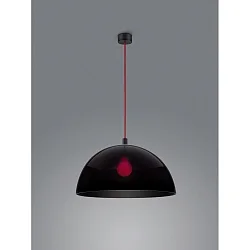 Luminaria colgante DORO E27 IP20, rojo, negro, negro mate
