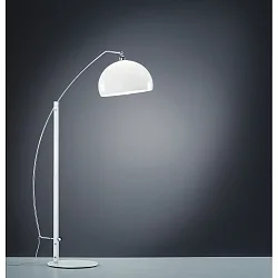 Luminaria de pedestal DORO E27 IP20, cromo, satinado, blanco