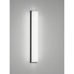 Luminaria de pared COSI IP30, satinado, negro mate regulable