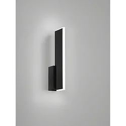 Luminaria de pared NEX IP20, satinado, negro mate 