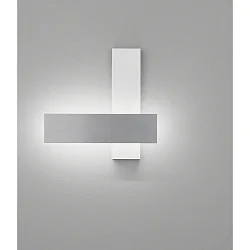Luminaria de pared DEX IP20, aluminio pulido, blanco mate regulable