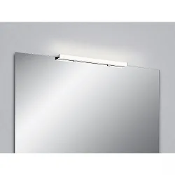 mirror luminaire LADO-S  60 short, switchable, slim, with diffuser IP44, chrome, white 