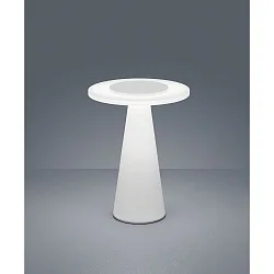 Luminaria de mesa BAX IP20, satinado, blanco mate regulable