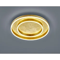 Luminaria de techo SONA IP20, satinado, hoja de oro regulable
