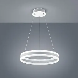 Luminaria colgante LIV 60 Arriba-Abajo, forma del anillo IP20, blanco mate regulable
