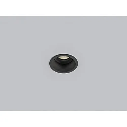 Luminaria empotrable para techos NESO giratorio, juego de 4, retroceder GU10 IP20, negro mate regulable