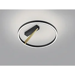 ceiling luminaire ELARA ring shape IP20, gold, black matt dimmable