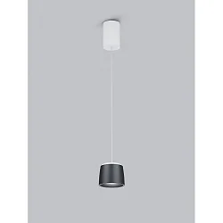 Luminaria colgante OVE IP20, negro, blanco regulable