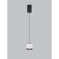 Luminaria colgante OVE IP20, negro, blanco regulable